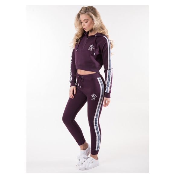 Purple Gym King Cullman Tracksuit Cropped hoodie and joggers size s/m - Picture 1 of 3